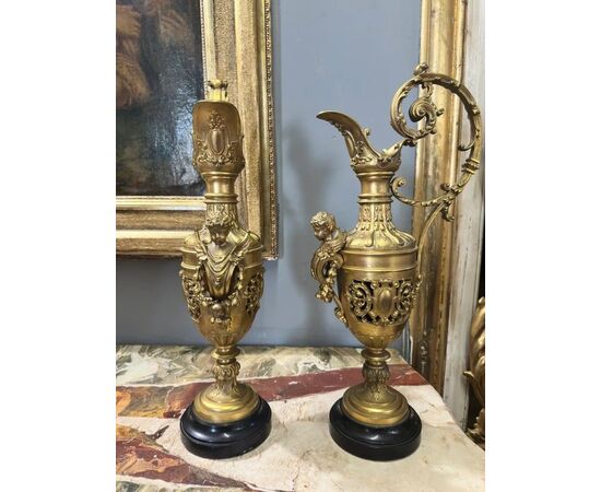 
Coppia di Versatoi in Bronzo Dorato Napoleone III