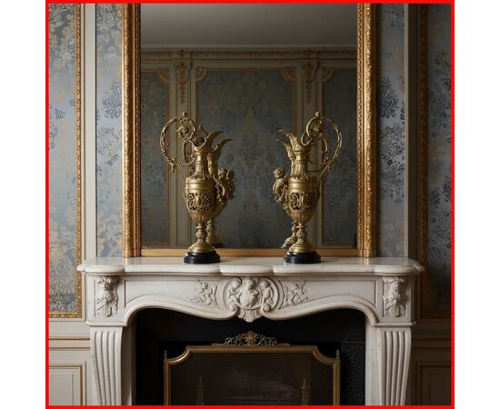 
Coppia di Versatoi in Bronzo Dorato Napoleone III