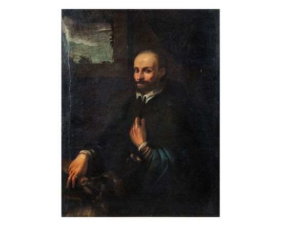 Anonymous of the 17th century, "Portrait of a gentleman"