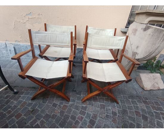 set di 4 sedie da regista con design iconico