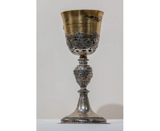 Liturgical silver chalice - 17th century