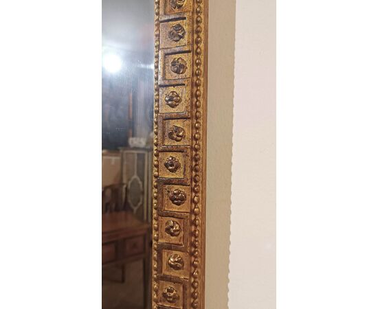 SPECCHIERA NEOCLASSICA DORATA FINE XVIII SECOLO