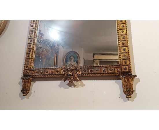 SPECCHIERA NEOCLASSICA DORATA FINE XVIII SECOLO