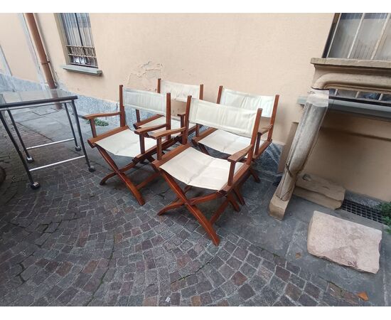 set di 4 sedie da regista con design iconico