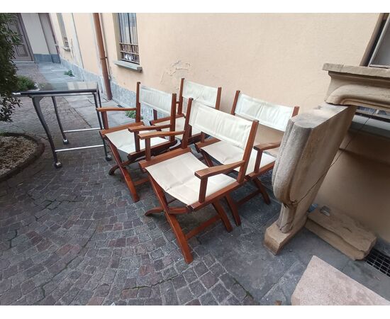 set di 4 sedie da regista con design iconico