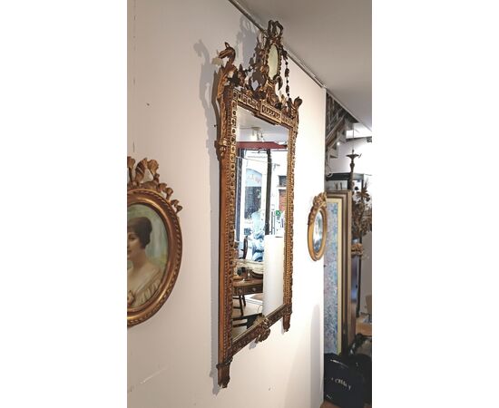 SPECCHIERA NEOCLASSICA DORATA FINE XVIII SECOLO