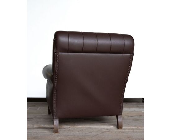 Coppia di poltrone Frau in pelle testa di moro – Anni ’60/’70