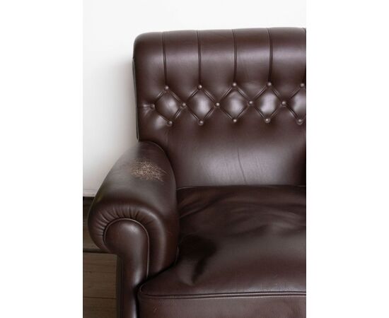 Coppia di poltrone Frau in pelle testa di moro – Anni ’60/’70