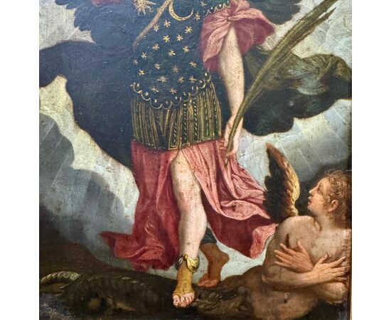 SAN MICHELE ARCANGELO VITTORIOSO- DIPINTO SU RAME - Bernardino Cesari