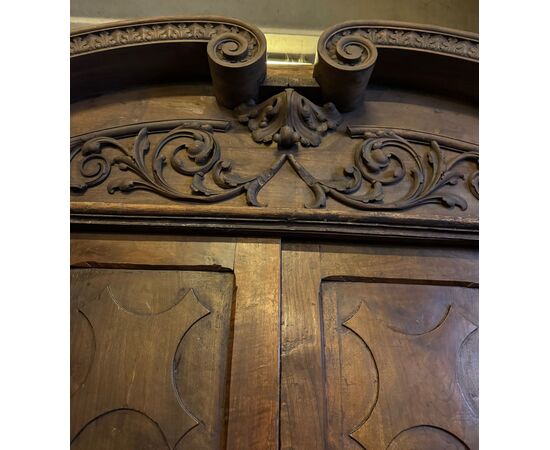 PTCI567 - Portoncino in noce, con portale in legno, epoca '700, misure cm L 117 x H 225