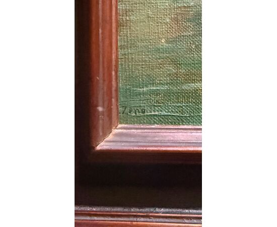 Pair of oil on canvas paintings depicting Venetian views. E. Zeno (Eugenio Bonivento, Chioggia 1880- Milan 1956).