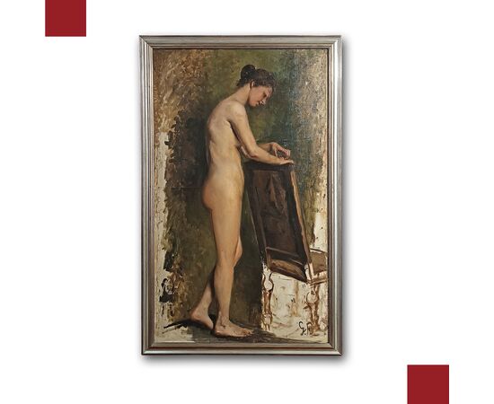PAINTING WITH FEMALE NUDE, SECOND HALF OF THE 19TH CENTURY