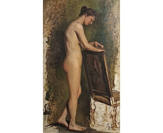 PAINTING WITH FEMALE NUDE, SECOND HALF OF THE 19TH CENTURY