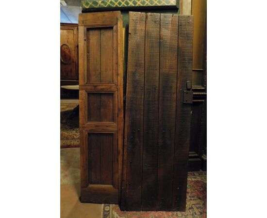 ptcr414 rustic door, in larch with two doors, total size 100 x 177 cm     