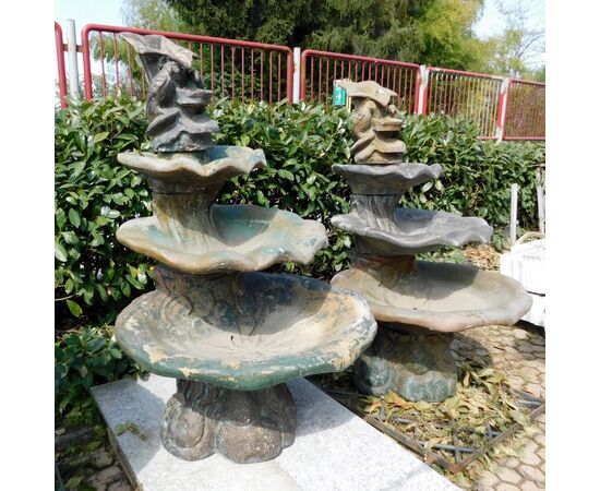 dars261 two liberty fountains with water lily leaves, h160 x 80 cm     