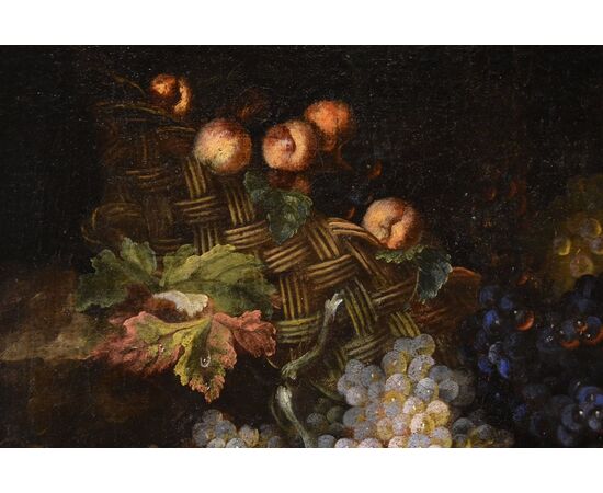 Natura morta di frutta con lucertola, Franz Werner Von Tamm (Amburgo 1658-Vienna 1754)