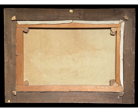 Dipinto olio su tela raffigurante Marina.Lucio Todeschini (Milano 1892-Cortenova 1969).