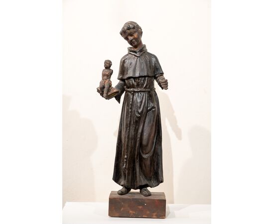 Saint Anthony with child - Wood, 17th century