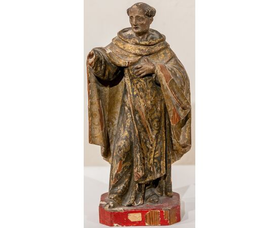 Santo in legno policromo - Spagna XVII secolo