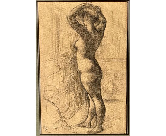 Standing female nude.