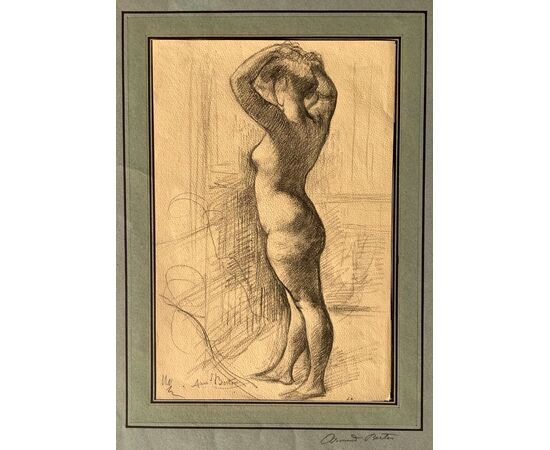 Standing female nude.