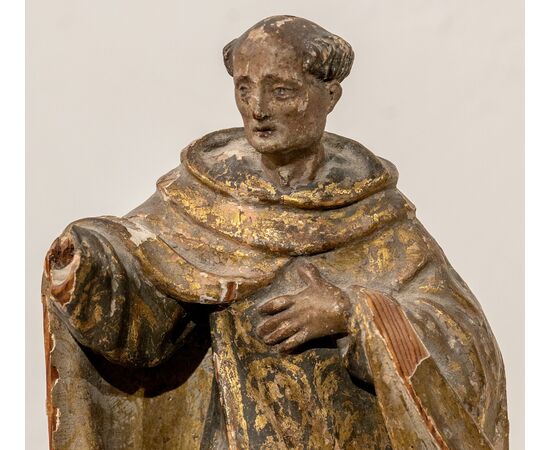 Polychrome wood Saint - Spain 17th century