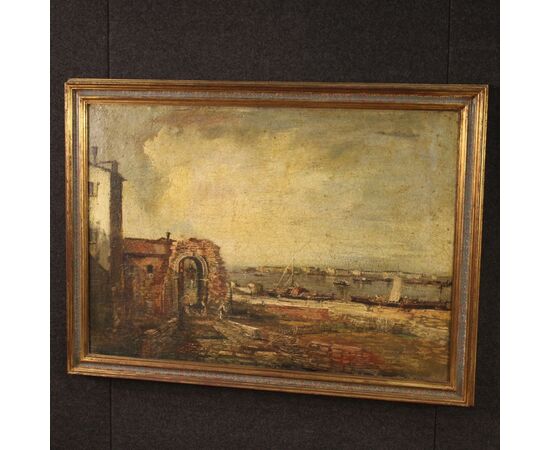 Italian seascape painting from 20th century