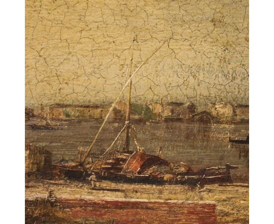 Italian seascape painting from 20th century