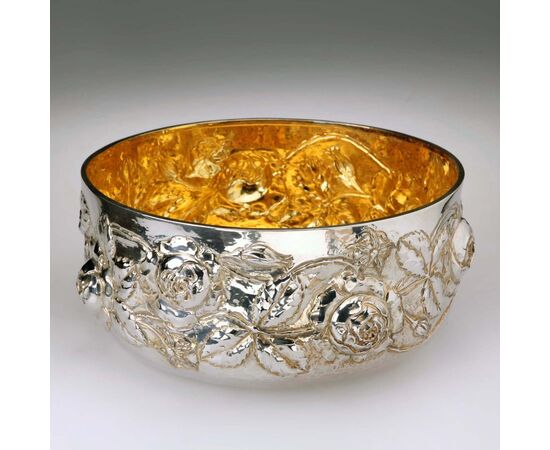 Portafrutta in Argento Manifattura Brandimarte Firenze Italia Seconda Metà '900