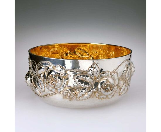 Portafrutta in Argento Manifattura Brandimarte Firenze Italia Seconda Metà '900