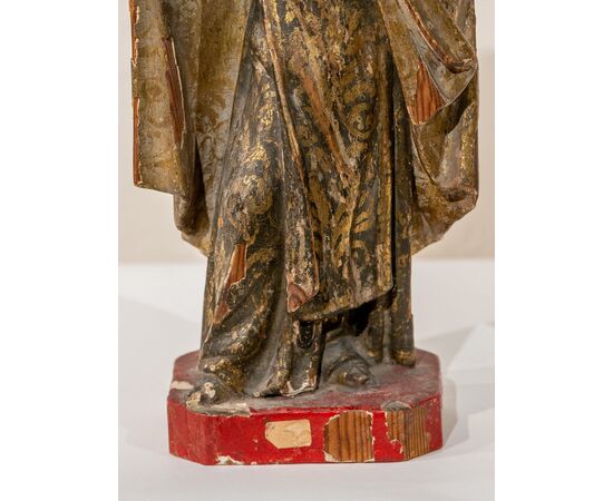 Santo in legno policromo - Spagna XVII secolo