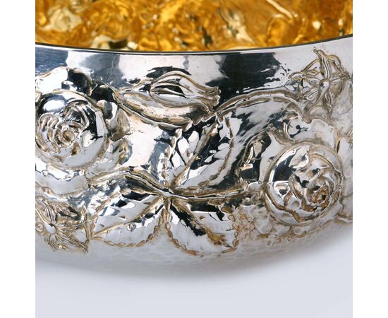 Portafrutta in Argento Manifattura Brandimarte Firenze Italia Seconda Metà '900