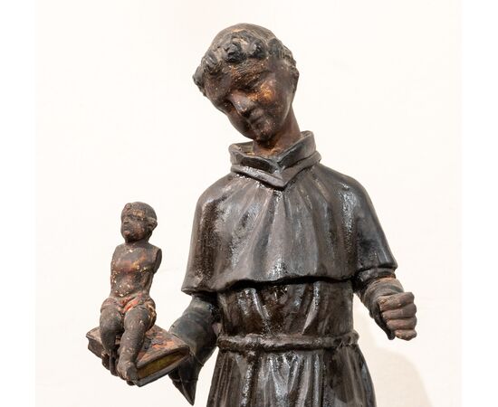 Sant'Antonio con bambino -Legno XVII secolo