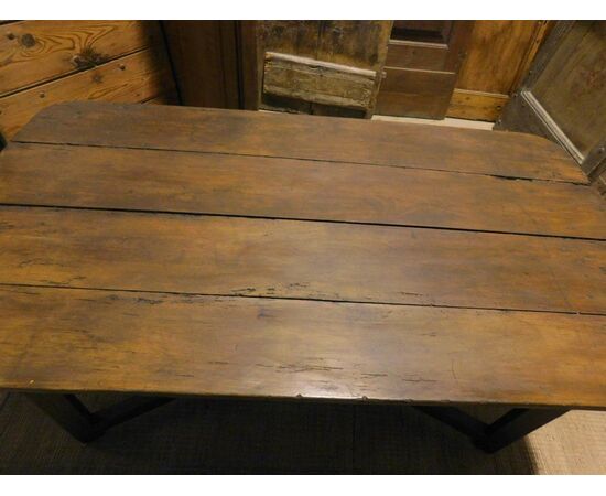 tav129 trestle table from the 19th century, mis. 161 x 89 cm, height 68 cm     