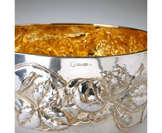 Portafrutta in Argento Manifattura Brandimarte Firenze Italia Seconda Metà '900