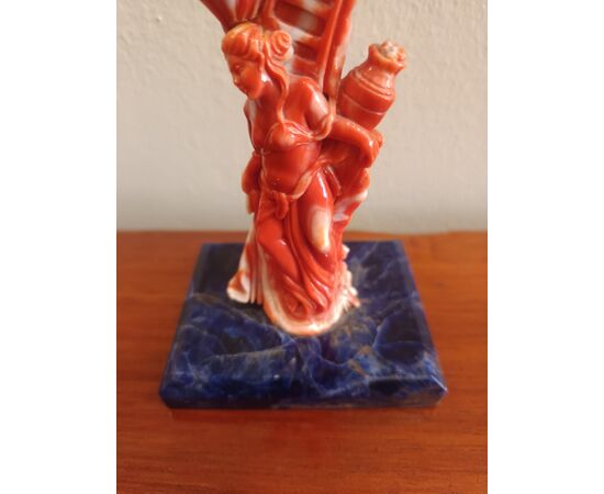 Mediterranean red coral sculpture