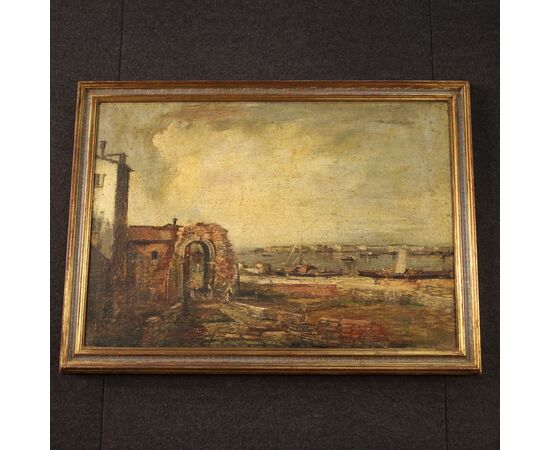 Italian seascape painting from 20th century