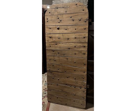 PTCR519 - Oak studded front door, 19th century, dimensions cm W 81 x H 195