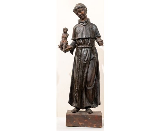 Sant'Antonio con bambino -Legno XVII secolo