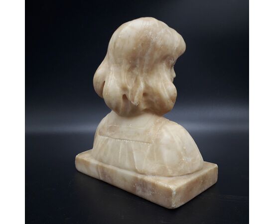Sculpture, bust, young girl, late 19th century, Eugenio Battiglia