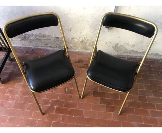 Set di 10 sedie vintage apribili, da cinema o teatro con carrello originale