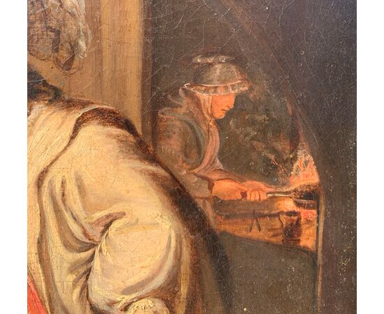 Italian Romantic painter (19th century) - Lady and musketeer.