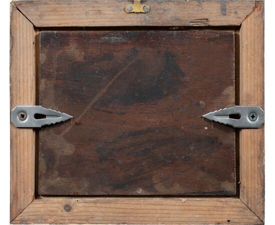 Pittore italiano (XVII-XVIII sec.) - Frate francescano pellegrino assiso a scrivere (bozzetto preparatorio).