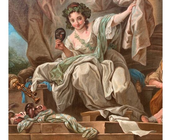 Charles-André van Loo (Nizza 1705 - Parigi 1765) attr. a - Allegoria della Commedia.