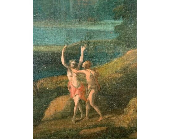 Hendrik Frans van Lint (Anversa 1684 - Roma 1763) cerchia di - Apollo e Dafne.