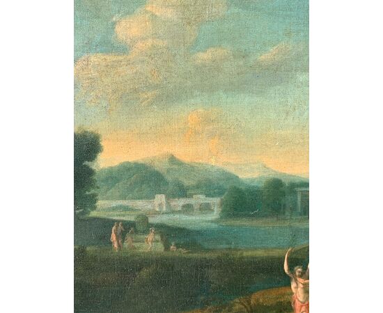 Hendrik Frans van Lint (Anversa 1684 - Roma 1763) cerchia di - Apollo e Dafne.