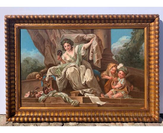 Charles-André van Loo (Nizza 1705 - Parigi 1765) attr. a - Allegoria della Commedia.