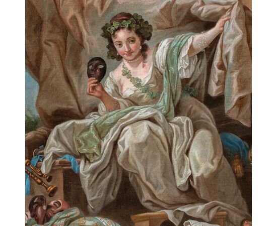 Charles-André van Loo (Nizza 1705 - Parigi 1765) attr. a - Allegoria della Commedia.