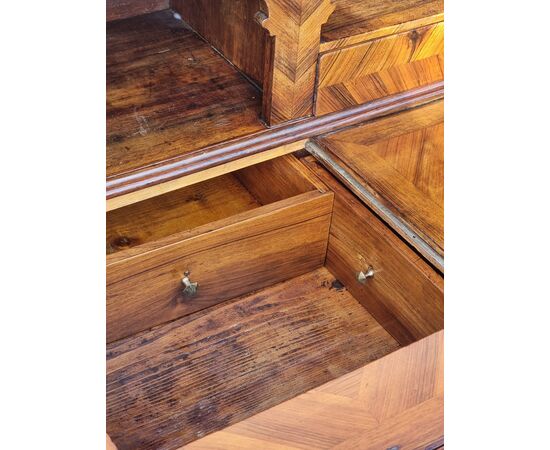 Venetian walnut veneered and inlaid fall front desk, 18th century