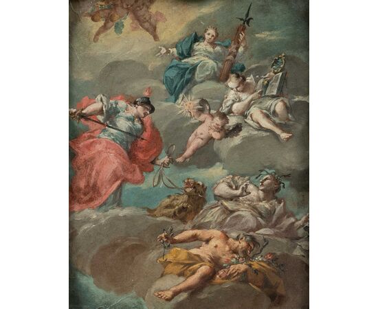 Giovanni Antonio Guardi (Vienna 1699 - Venice 1760) - Allegory of Good Government.